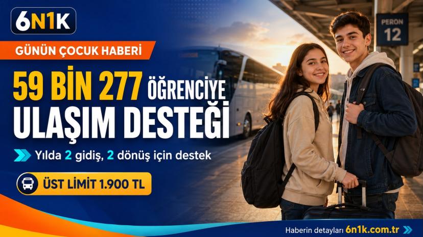 59 Bin 277 Öğrenciye Ulaşım Desteği