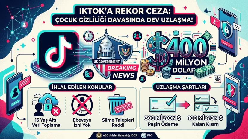 ABD'de Rekor Uzlaşma: TikTok'a Çocuk Gizliliği Davasında 400 Milyon Dolarlık Fatura