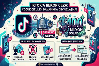 ABD'de Rekor Uzlaşma: TikTok'a Çocuk Gizliliği Davasında 400 Milyon Dolarlık Fatura