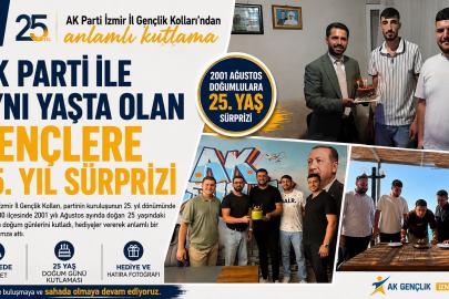 AK Parti ile aynı yaşta olan gençlere İzmir’de 25. yıl sürprizi