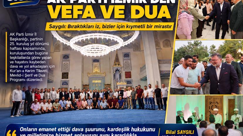 AK Parti İzmir’den vefat eden dava arkadaşlarına vefa