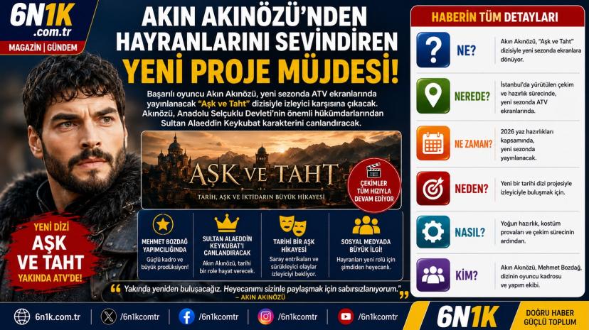 Akın Akınözü’nden Hayranlarını Sevindiren Yeni Proje Müjdesi