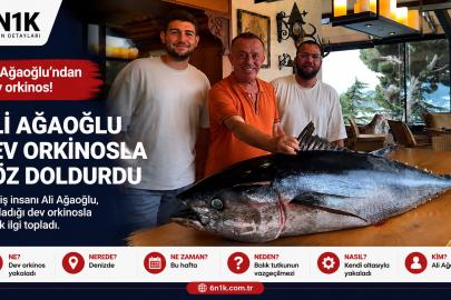 Ali Ağaoğlu Sığacık’ta 100 Kiloluk Dev Orkinos Yakaladı