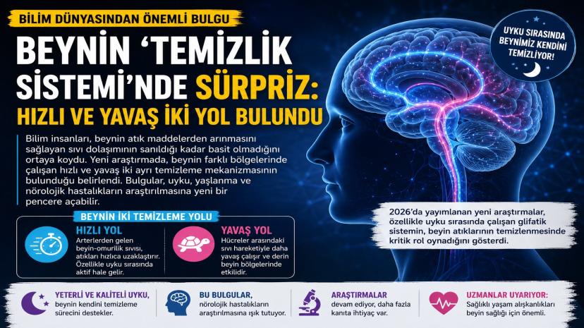 Beynin “temizlik sistemi” yeniden gündemde: Uyurken atıkları uzaklaştırıyor