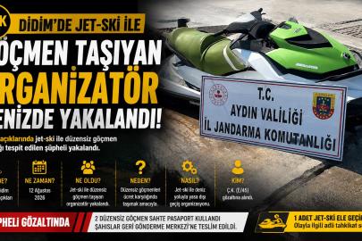 Didim’de jet-ski ile göçmen kaçakçılığına operasyon: Organizatör denizde yakalandı