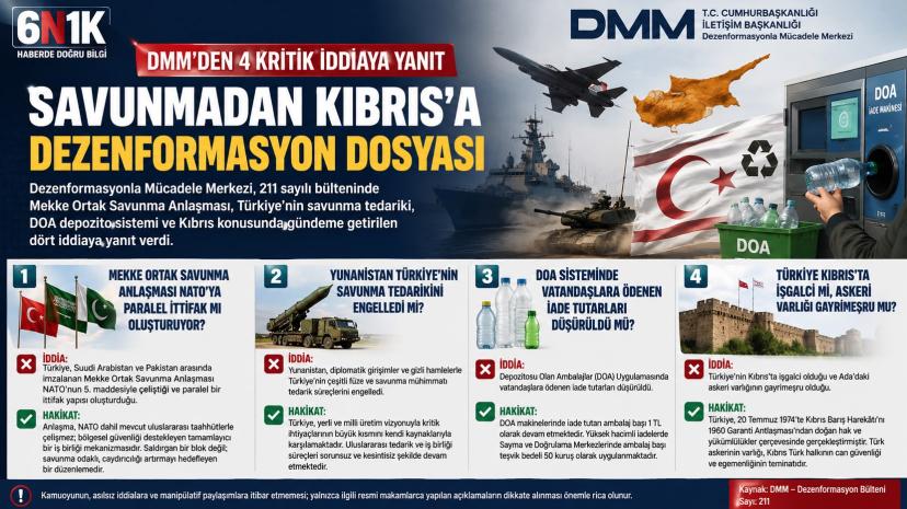 DMM’den 4 kritik dezenformasyona yalanlama