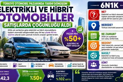 Elektrikli ve Hibrit Otomobiller Satışlarda Çoğunluğu Aldı