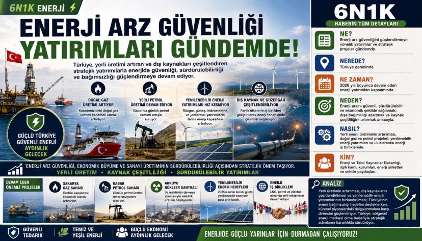 Enerji Arz Güvenliğinde Stratejik Adımlar Sürüyor