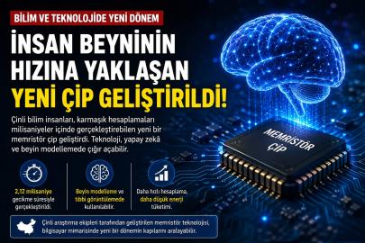 İnsan beyninin hızına yaklaşan yeni çip geliştirildi