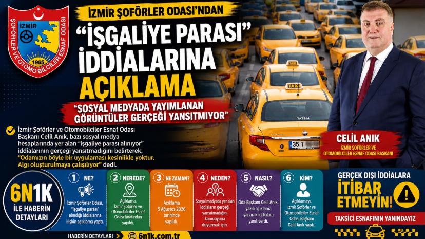 İzmir Şoförler Odası’ndan “İşgaliye Parası” İddialarına Açıklama