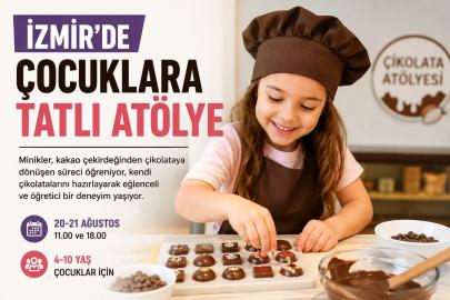 İzmir’de çocuklara tatlı atölye: Minikler kendi çikolatasını yapacak