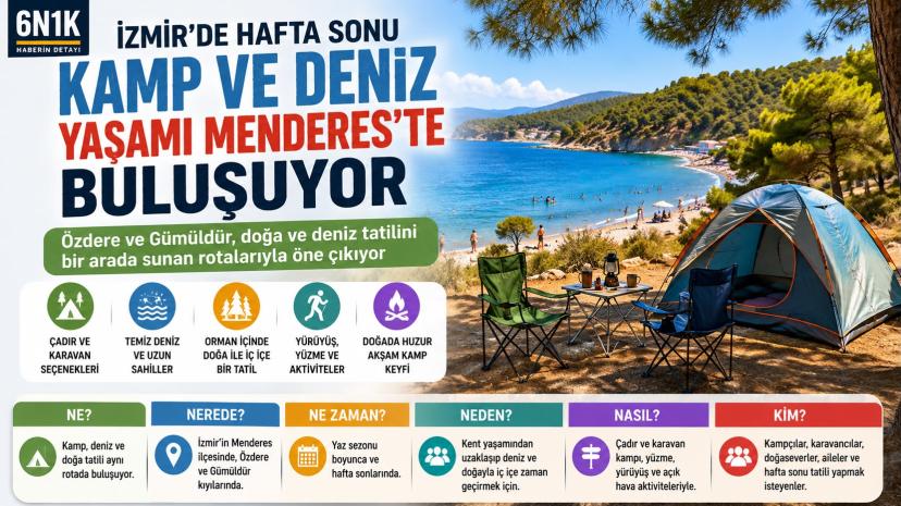 İzmir’de Kamp ve Deniz Keyfi Menderes’te Buluşuyor