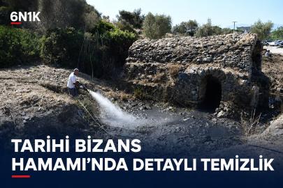 Kuşadası’ndaki tarihi Roma Hamamında kapsamlı temizlik