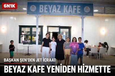 Menderes’te Beyaz Kafe yeniden hizmete açıldı