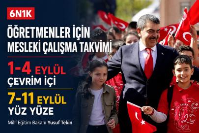 Öğretmenlerin mesleki çalışma programında yeni takvim