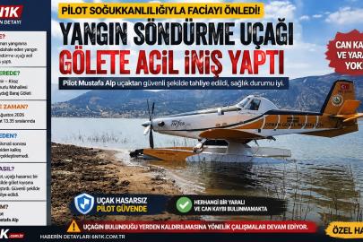 Pilot Güvende! Yangın Söndürme Uçağı Beydağ Barajı’na İniş Yaptı