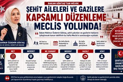 Şehit Aileleri ve Gazilere Yeni Düzenleme Meclis Yolunda: Göktaş’tan ‘Müjde’ Mesajı