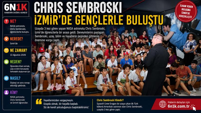 Sivil astronot Chris Sembroski İzmir’de gençlerle buluştu