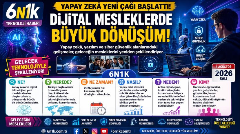 Yapay Zekâ Yeni Çağı Başlattı! Dijital Mesleklerde Büyük Dönüşüm