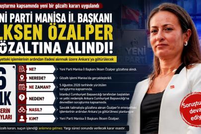 Yeni Parti Manisa İl Başkanı İlksen Özalper Gözaltına Alındı