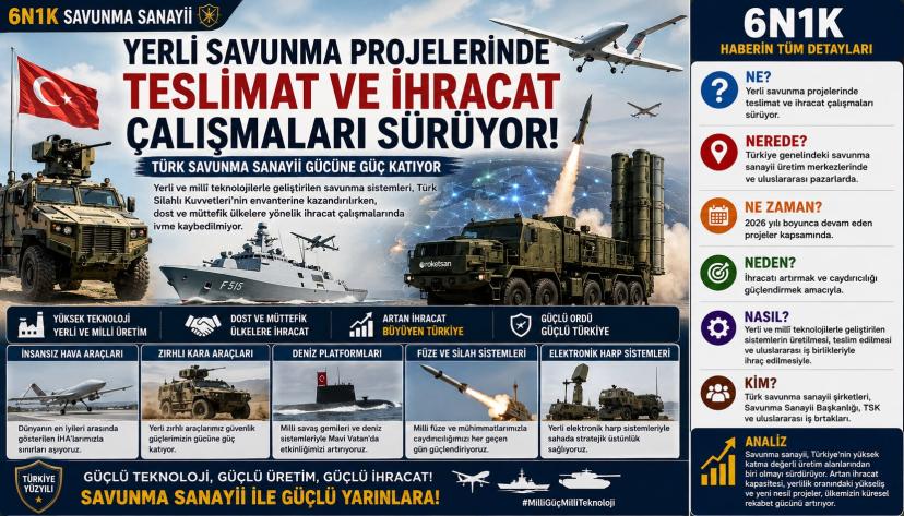 Yerli Savunma Sanayii Gücüne Güç Katıyor: Teslimatlar ve İhracat Hız Kesmeden Sürüyor