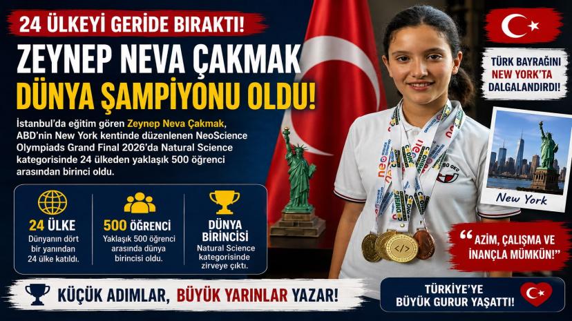 Zeynep Neva Çakmak’tan dünya şampiyonluğu: 24 ülkeyi geride bıraktı