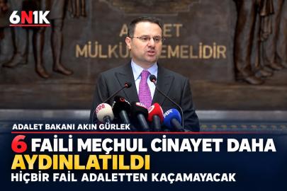 Bakan Gürlek: 6 faili meçhul cinayet dosyası daha aydınlatıldı