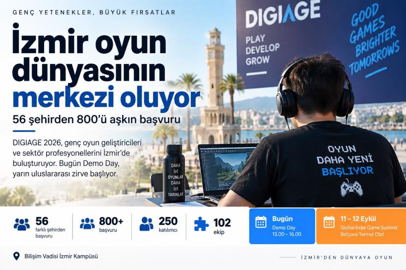 İzmir oyun dünyasının merkezi oluyor: 56 şehirden 800’ü aşkın başvuru