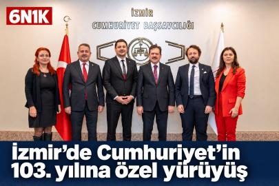 İzmir’de Cumhuriyet’in 103. yılına özel yürüyüş